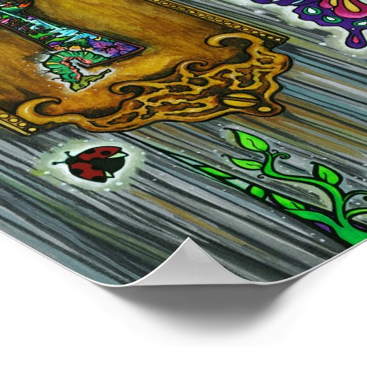 "Droomdeur" Fantasy Butterfly Keyhole Art Poster (Hoek)