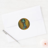 "Droomdeur" Fantasy Butterfly Keyhole Art Ronde Sticker (Envelop)