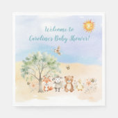 Droomdierlijke Baby Shower Servet (Voorkant)