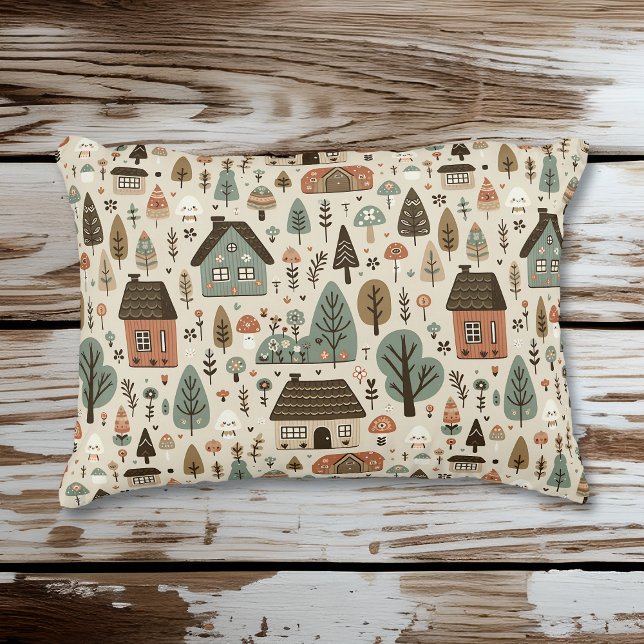Droomdorp met huisjes en bomen accent kussen (Creator heeft geüpload)