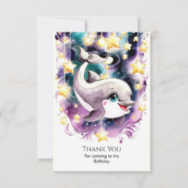 Droomduikende dolfijn verjaardag bedankkaart