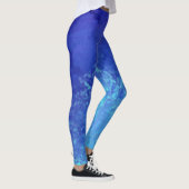 Droomeffect verf spatten wolken Blauw Leggings (Rechts)