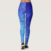 Droomeffect verf spatten wolken Blauw Leggings (Achterkant)