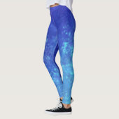 Droomeffect verf spatten wolken Blauw Leggings (Links)