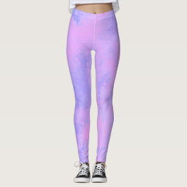 Droomeffect verf spatwolken roze & paarse leggings