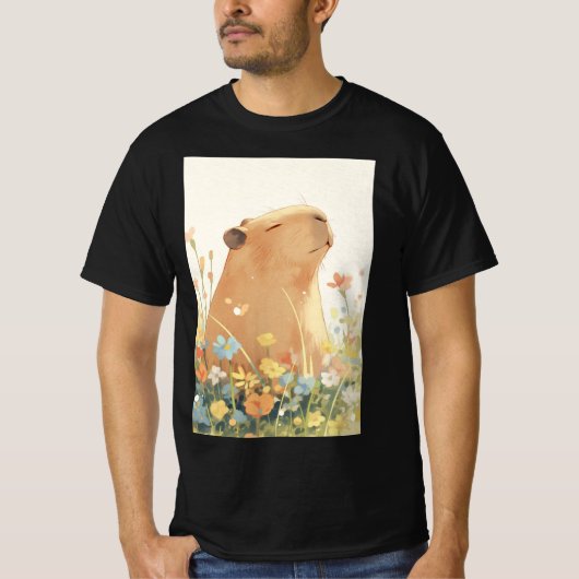 Droomende capybara t-shirt (Voorkant)