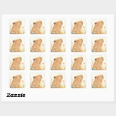 Droomende capybara vierkante sticker (Vel)