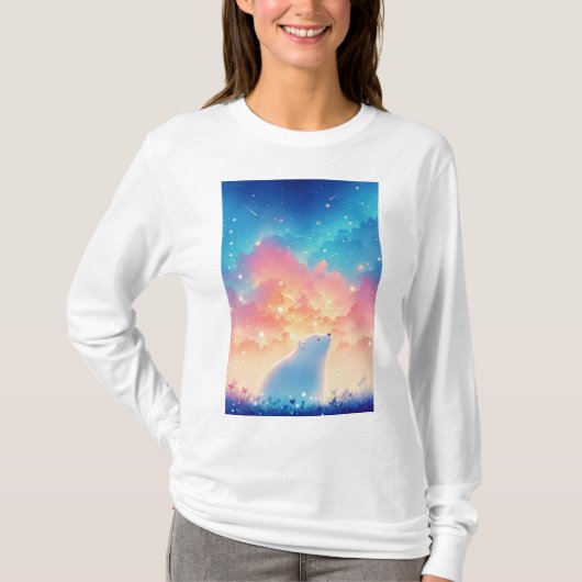 Droomende ijsbeer t-shirt (Voorkant)