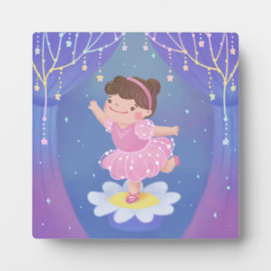 Droomfantasie-illustratie van een ballerina fotoplaat