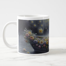Droomfantasie voor meisjes met maanlicht grote koffiekop