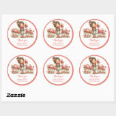 Droomfee 1e Verjaardag Blush Bedankt Sticker (Vel)