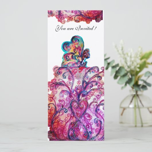 DROOMFLITSEN EN KLEINE ELF paars,rood,blauw Kaart (Staand voorkant)