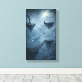 Droomfractuur – Surreal oceaan canvas kunst (Insitu (Houten vloer))