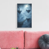 Droomfractuur – Surreal oceaan canvas kunst (Insitu (Woonkamer))