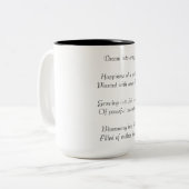 Droomgedicht Tweekleurige Koffiemok (Voorkant links)