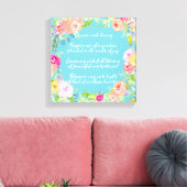 Droomgedicht Waterverf Floral Canvas Afdruk (Insitu (Woonkamer))