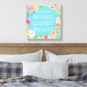 Droomgedicht Waterverf Floral Canvas Afdruk (Insitu (Slaapkamer))