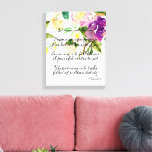 Droomgedicht Waterverf Paarse Bloemen Canvas Afdruk (Insitu (Woonkamer))