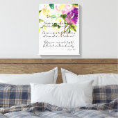 Droomgedicht Waterverf Paarse Bloemen Canvas Afdruk (Insitu (Slaapkamer))