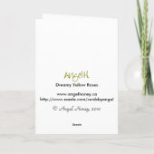 Droomgele rozen AH2010 Kaart (Achterkant)