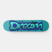droomgrijsstijl naam blauw persoonlijk skateboard (Horizontaal)
