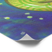 droomgroene draak met droomachtig Poster (Hoek)