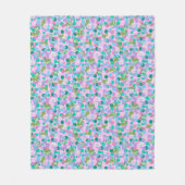 Droomgroene Kikkers Roze Fleece Dekbed Deken (Voorkant)