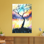 Droomhemel - Waterverf Canvas Afdruk (Insitu (Woonkamer))