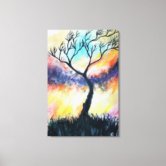 Droomhemel - Waterverf Canvas Afdruk (Voorkant)