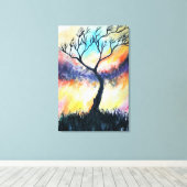 Droomhemel - Waterverf Canvas Afdruk (Insitu (Houten vloer))