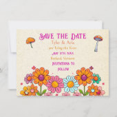 Droomhuis Bloemige Trouwfeest Save The Date (Voorkant)