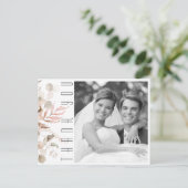 Droomig olievraaghuwelijk Dank je Blush Pink ID817 Aankondigingskaart (Staand voorkant)