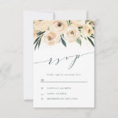 Droomig Roos & goudglitter Wedding RSVP Kaartje (Voorkant)