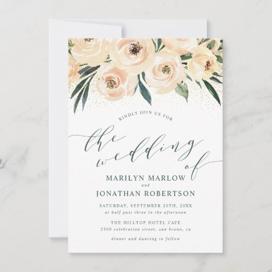 Droomig Roos & goudweddenschap Kaart (Voorkant)