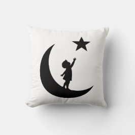 Droomjager Cute Minimalistische Maan- en Sterdesig Kussen