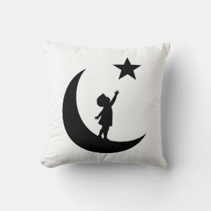 Droomjager Cute Minimalistische Maan- en Sterdesig Kussen