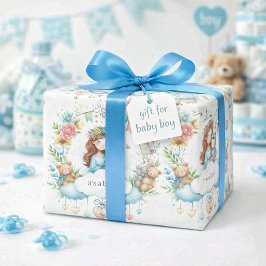 Droomjongen Baby Shower Patroon Cadeaupapier