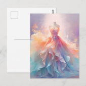 Droomjurk Couture Pastel Kleur Kunst Briefkaart (Voorkant / Achterkant)