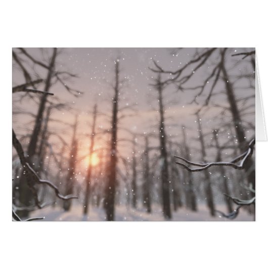 Droomkaart van een winteravond (Voorkant Horizontaal)