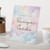 Droomkaartjes met pastelwolkenrecept voor bruidsme reclamebord met voetstuk (Insitu)