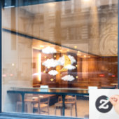 Droomkaas Moon & Stars in fluffy Clouds Kinder Raamsticker (Cafe Raam)