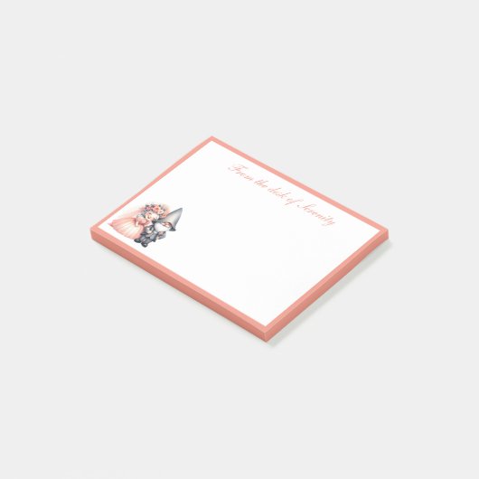 Droomkabouter Liefde Bruid Bruidegom Oranje Trouwe Post-it® Notes (Schuin)