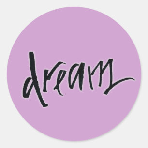 droomkalligrafie ronde sticker