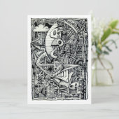 Droomkamer, inkttekening Flat Kaart (Staand voorkant)