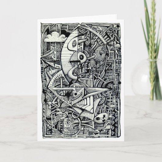 Droomkamer, inkttekening kaart (Voorkant)
