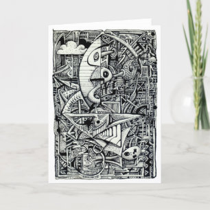 Droomkamer, inkttekening kaart
