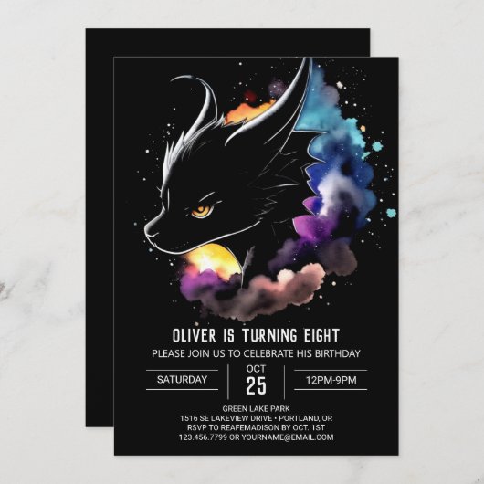 Droomkasteel Draak Magie Verjaardag Kaart (Voorkant / Achterkant)