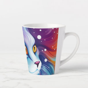 Droomkat Abstracte wereld van kleuren Latte Mok