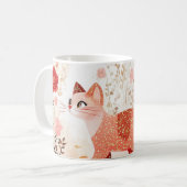Droomkat in een rozentuin.  koffiemok (Voorkant links)