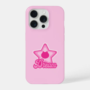 Droomkat in knalroze iPhone 15 pro case
